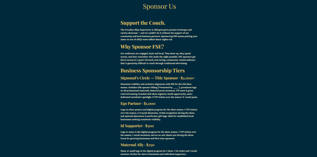 FSE website sponsorships