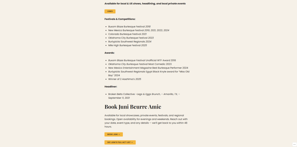 HOB website Juni Beurre Amie